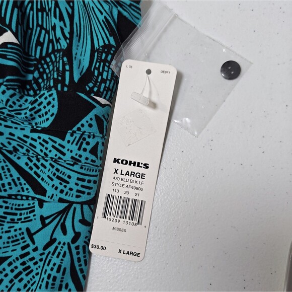 NWT Cami Y2K XL XLarge Babydoll Tank Top Strappy 2000s Apt. 9 New Green Black - Picture 4 of 7